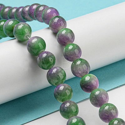 Dyed Natural White Jade Beads Strands G-F764-02F-1