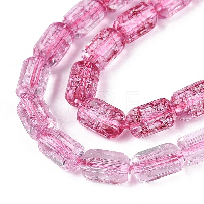 Crackle Transparent Glass Beads Strands GLAA-N068-05A-08-1