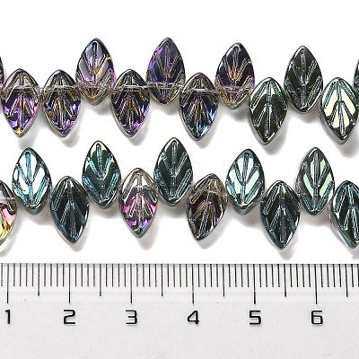 Electroplate Glass Beads Strands EGLA-B004-02A-HP01-1