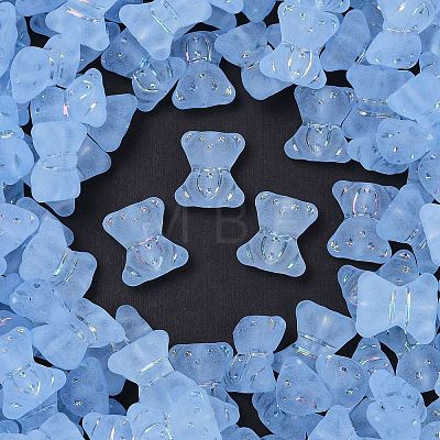 Frosted Transparent Acrylic Beads OACR-P029-20B-04-1