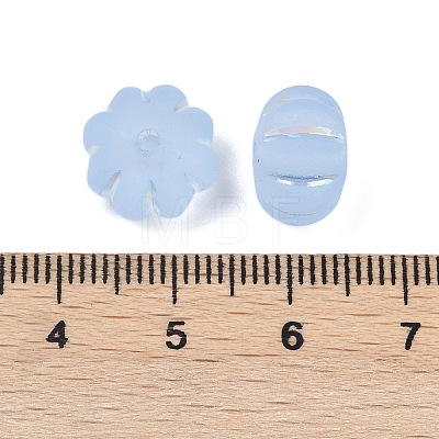 Frosted Transparent Acrylic Beads OACR-P029-03B-01-1