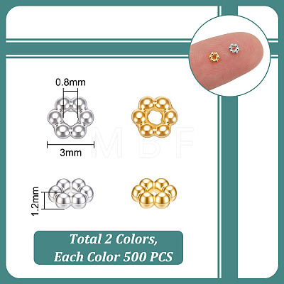 1000Pcs 2 Colors Alloy Spacer Beads FIND-UN0010-59-1