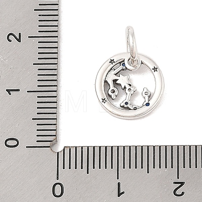 Luminous 925 Sterling Silver Rhinestone Constellation Charms STER-H114-01AS-011-1