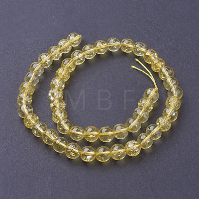 Synthetic Citrine Beads Strands G-C076-8mm-6A-1