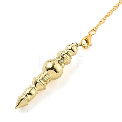 Brass Dowsing Pendulum Big Pointed Pendants KK-H491-08G-1