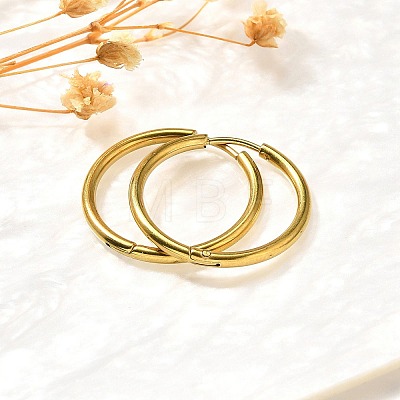 304 Stainless Steel Hoop Earrings for Women EJEW-M068-15G-G-1