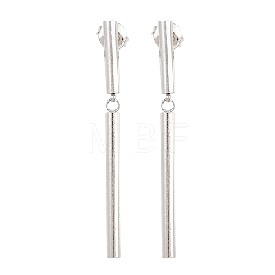 304 Stainless Steel Stud Dangle Earrings EJEW-E617-07P-1