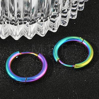 202 Stainless Steel Huggie Hoop Earrings EJEW-F111A-16mm-RC-1