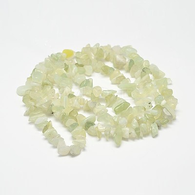 Chip Natural New Jade Beads Strands G-N0144-01-1