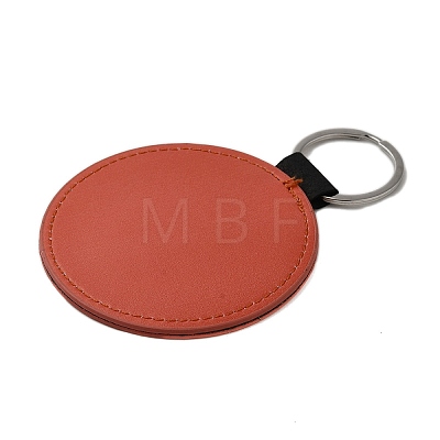 Sport Theme PU Leather Keychain SJEW-K002-08P-02-1