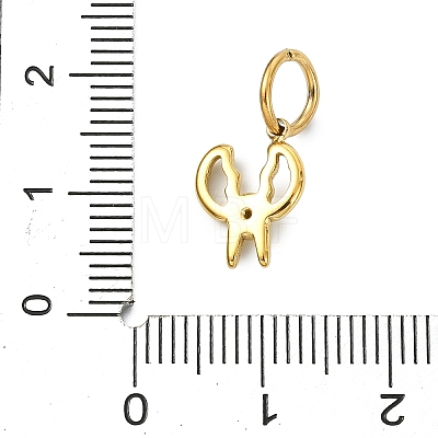 304 Stainless Steel Rhinestone Pendants STAS-A145-04K-G-1