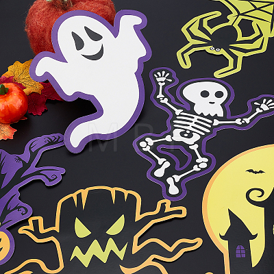 Gorgecraft 2 Sets Halloween Theme PVC Plastic Self Adhesive Sticker Decorations DIY-GF0005-67-1