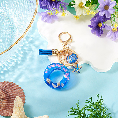 Star Resin & Shell Keychains KEYC-TAC00087-01O-1