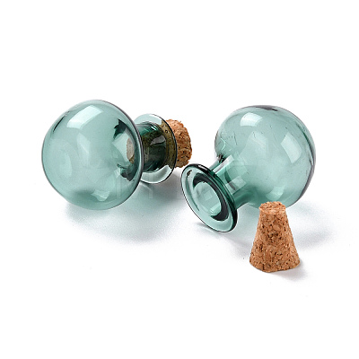 Round Glass Cork Bottles Ornament GLAA-D002-03C-1