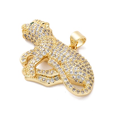 Brass Micro Pave Cubic Zirconia Pendants KK-S510-46G-03-1