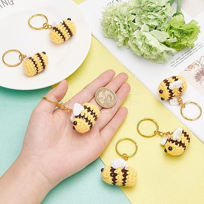  DIY 3D Bee Charm Keychain Making Kit DIY-NB0007-27-1