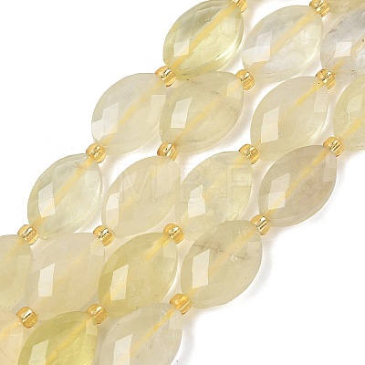 Natural Lemon Quartz(Heated)  Beads Strands G-A295-A11-01-1