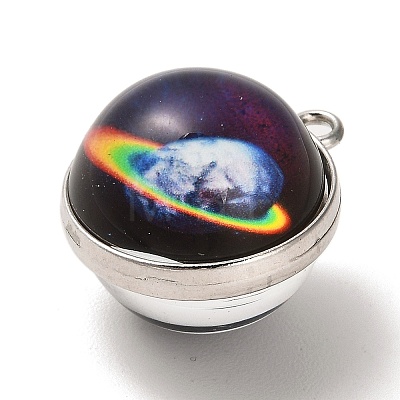 Galaxy Theme Luminous Glass Ball Pendants GLAA-D021-01P-10-1