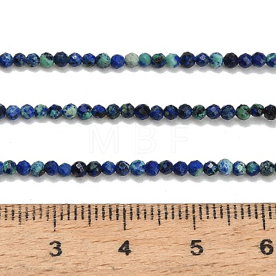 Natural Chrysocolla and Lapis Lazuli Beads Strands GG-CBA77FB-B05-2mm-1