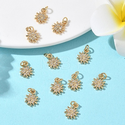 SHEGRACE Brass Micro Pave Cubic Zirconia Pendants XGRQ3D261-459G-1