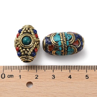 Handmade Tibetan Style Beads KK-G473-02AG-1