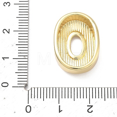 Brass Initial Beads KK-B167-27G-01O-1