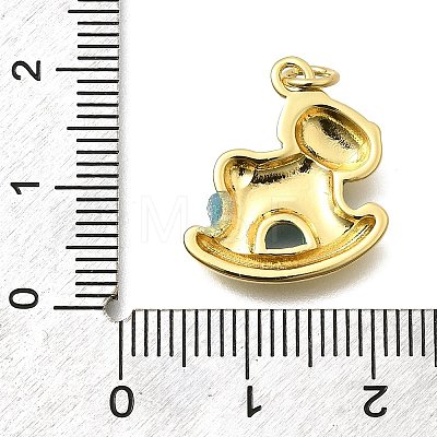 Brass Enamel Pendants KK-Z093-21G-1