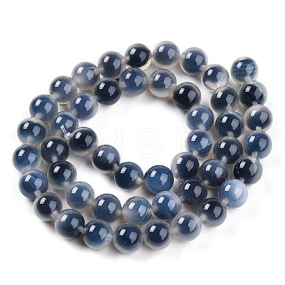 Dyed Natural Agate Beads Strands G-T141-14A-1