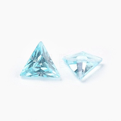 Cubic Zirconia Pointed Back Cabochons ZIRC-WH0001-A09-1