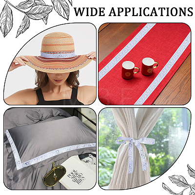 Embroidery Polyester Ribbons OCOR-WH0077-98B-1