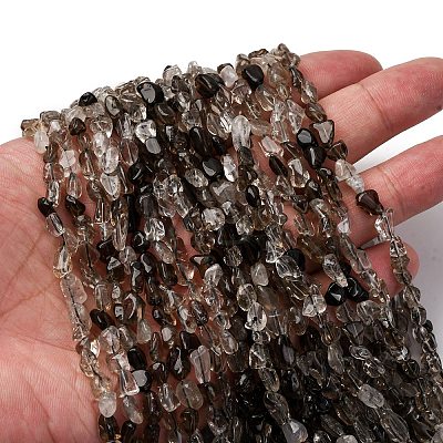 Natural Smoky Quartz Beads Strands G-I389-A31-01A-1
