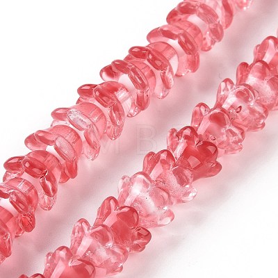 Transparent Glass Beads Strands LAMP-H061-01A-04-1