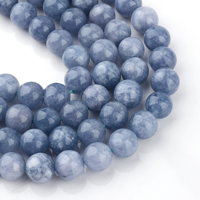 Dyed Natural Quartz Round Bead Strands X-G-R173-8mm-03-1