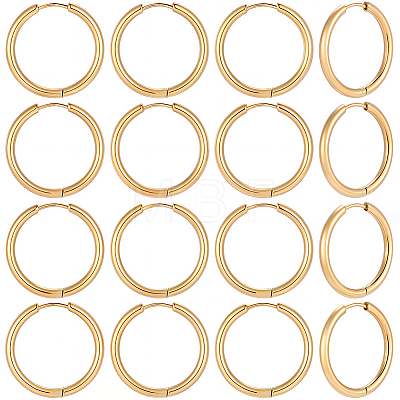 10 Pairs 304 Stainless Steel Huggie Hoop Earrings EJEW-BBC0002-33-1