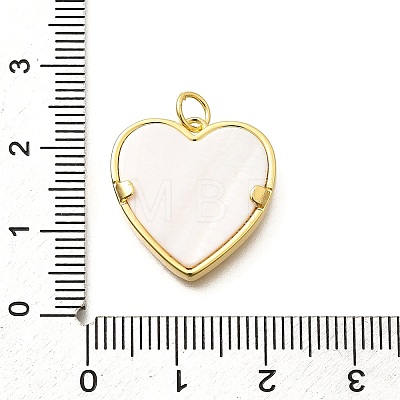 Heart Brass Cubic Zirconia Pendants KK-S508-08G-1