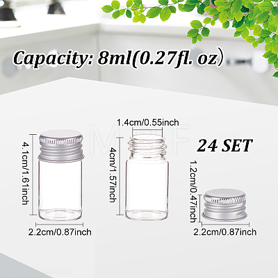Glass Empty Cosmetic Containers CON-WH0084-43A-1