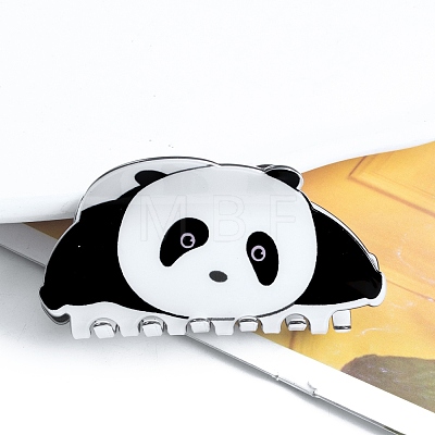 Cute Panda Shape PVC Claw Hair Clips PW-WG47210-06-1