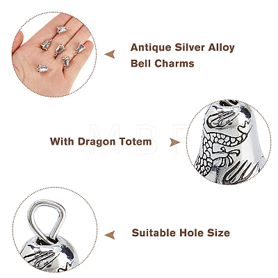 Alloy Bell Charms FIND-WH0173-417AS-1