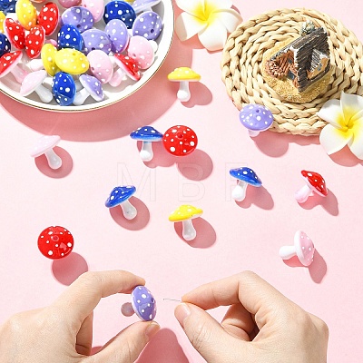 20Pcs 5 Colors Opaque Acrylic Beads MACR-YW0004-76-1