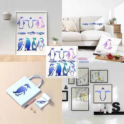 PET Plastic Hollow Out Drawing Painting Stencils Templates DIY-WH0244-281-1