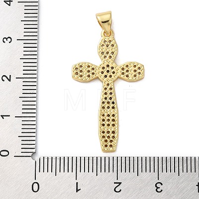 Brass Micro Micro Pave Clear Cubic Zirconia Pendants KK-A212-01P-G-1