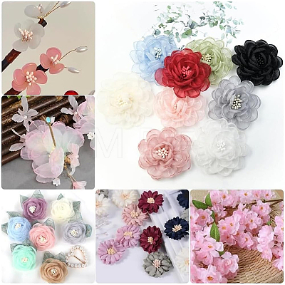 6Bundles Gypsum with Cotton Cord Artificial Flower Core DIY-GF0014-10A-1