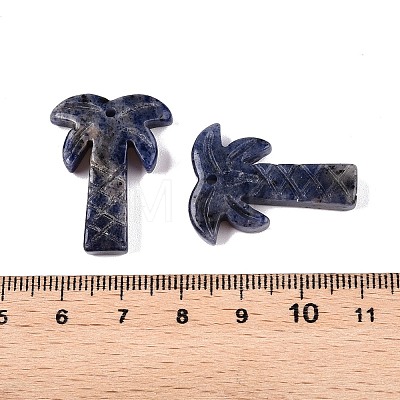 Natural Sodalite Coconut Tree Pendants G-N342-02A-1