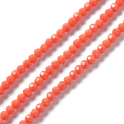 Faceted(32 Facets) Glass Beads Strands EGLA-J042-35A-04-1