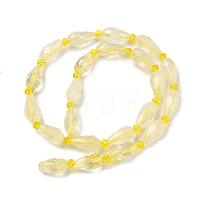 Natural Lemon Quartz(Heated) Beads Strands G-G453-F07-8x16mm-1