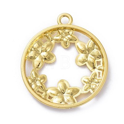 Zinc Alloy Open Back Bezel Pendants X-PALLOY-E577-22G-1