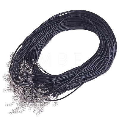 Waxed Cotton Cord Necklace Making NJEW-A279-2.0mm-01-1