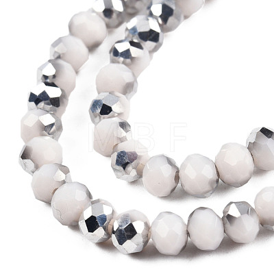 Electroplate Opaque Glass Beads Strands EGLA-A034-P4mm-M20-1