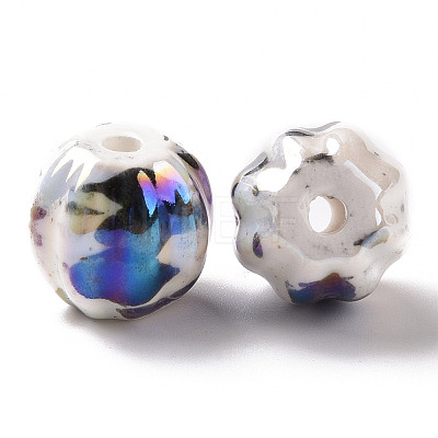 Handmade Pearlized Porcelain Beads PORC-G010-02B-1
