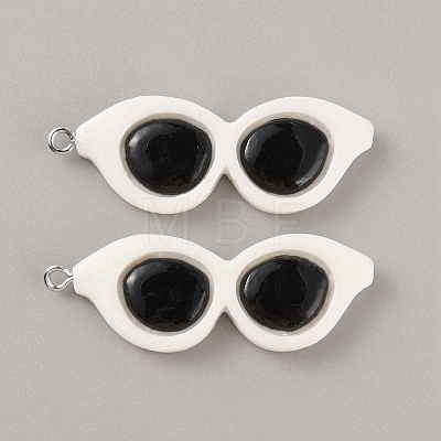 Opaque Resin Pendants RESI-WH0026-89E-1